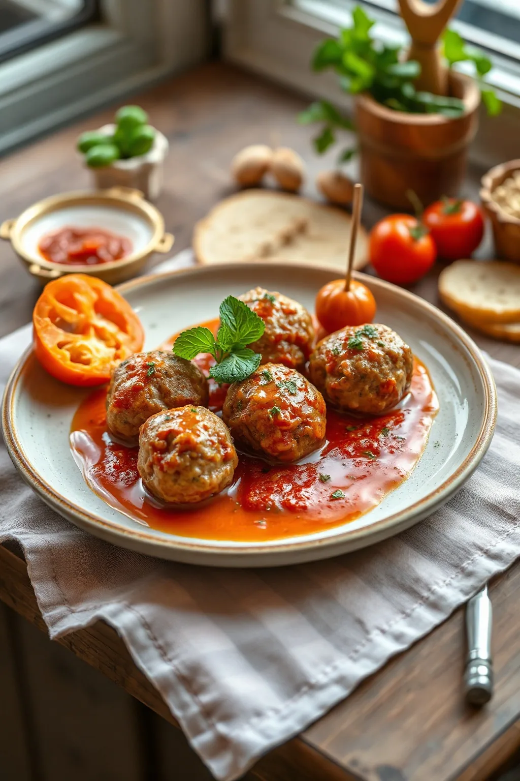 Baked Chicken Meatballs Recipe