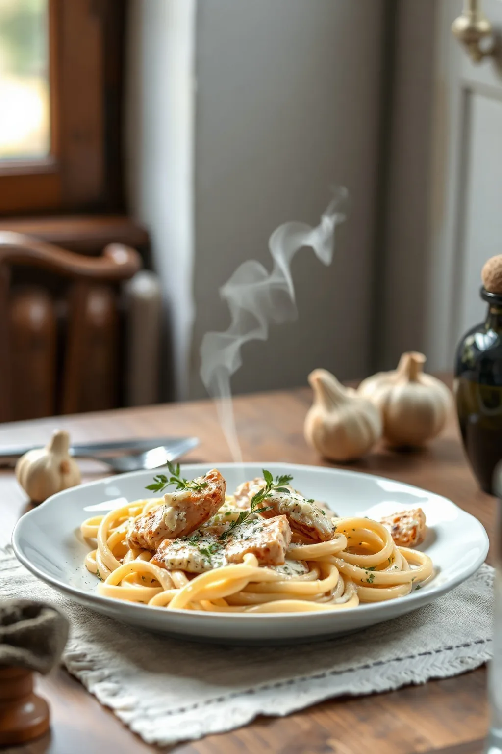 Creamy Garlic Chicken Pasta Recipe