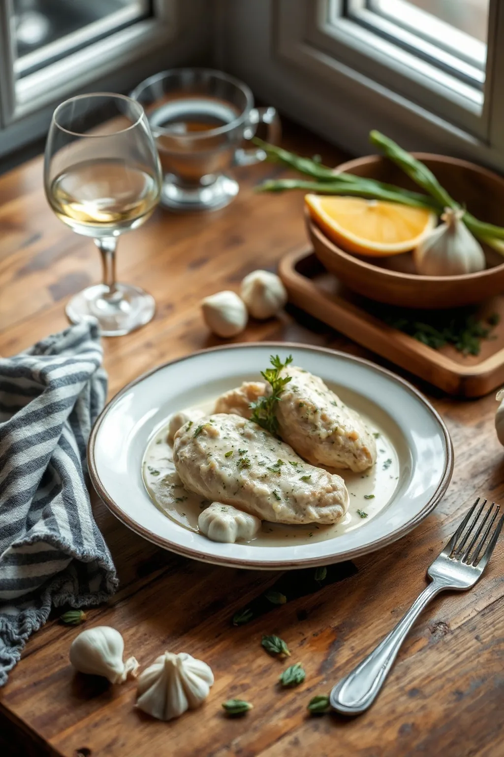 Creamy Garlic Pecorino Chicken Recipe