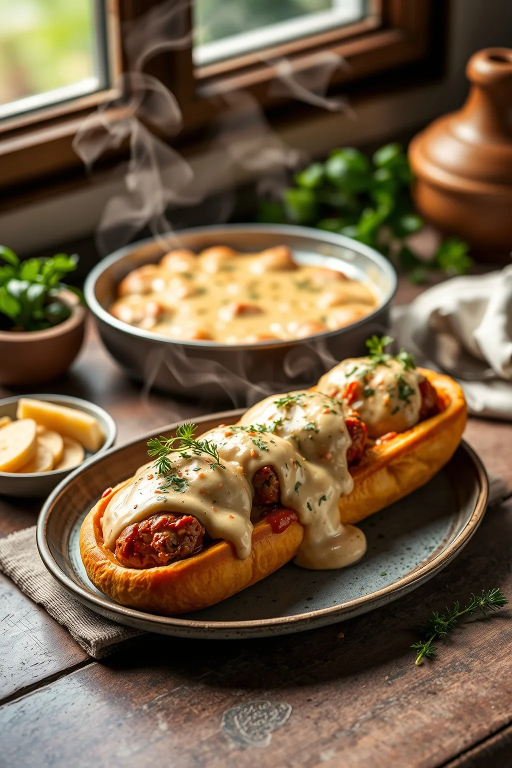 Creamy Meatball Sub Casserole Recipe