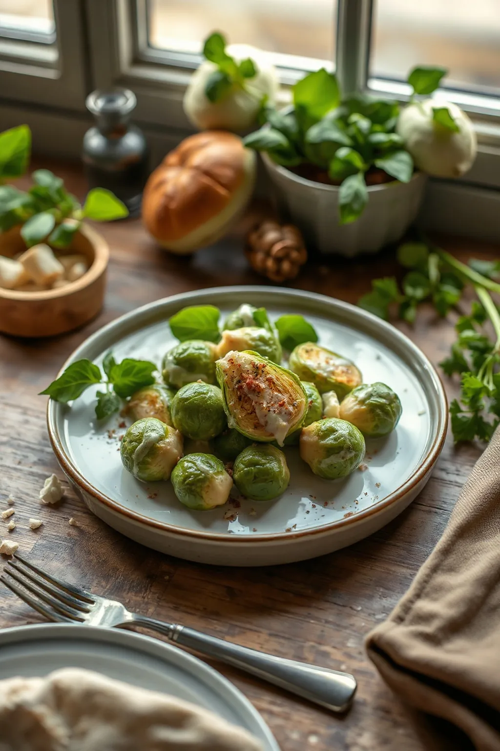 Creamy Parmesan Brussels Sprouts Recipe