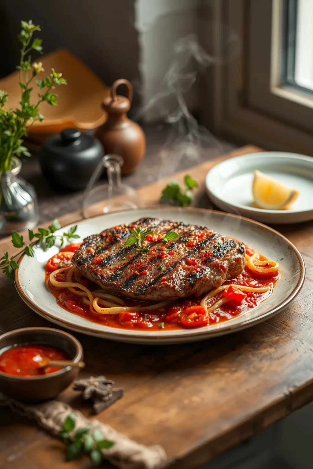 Grilled Steak Pizzaiola Recipe