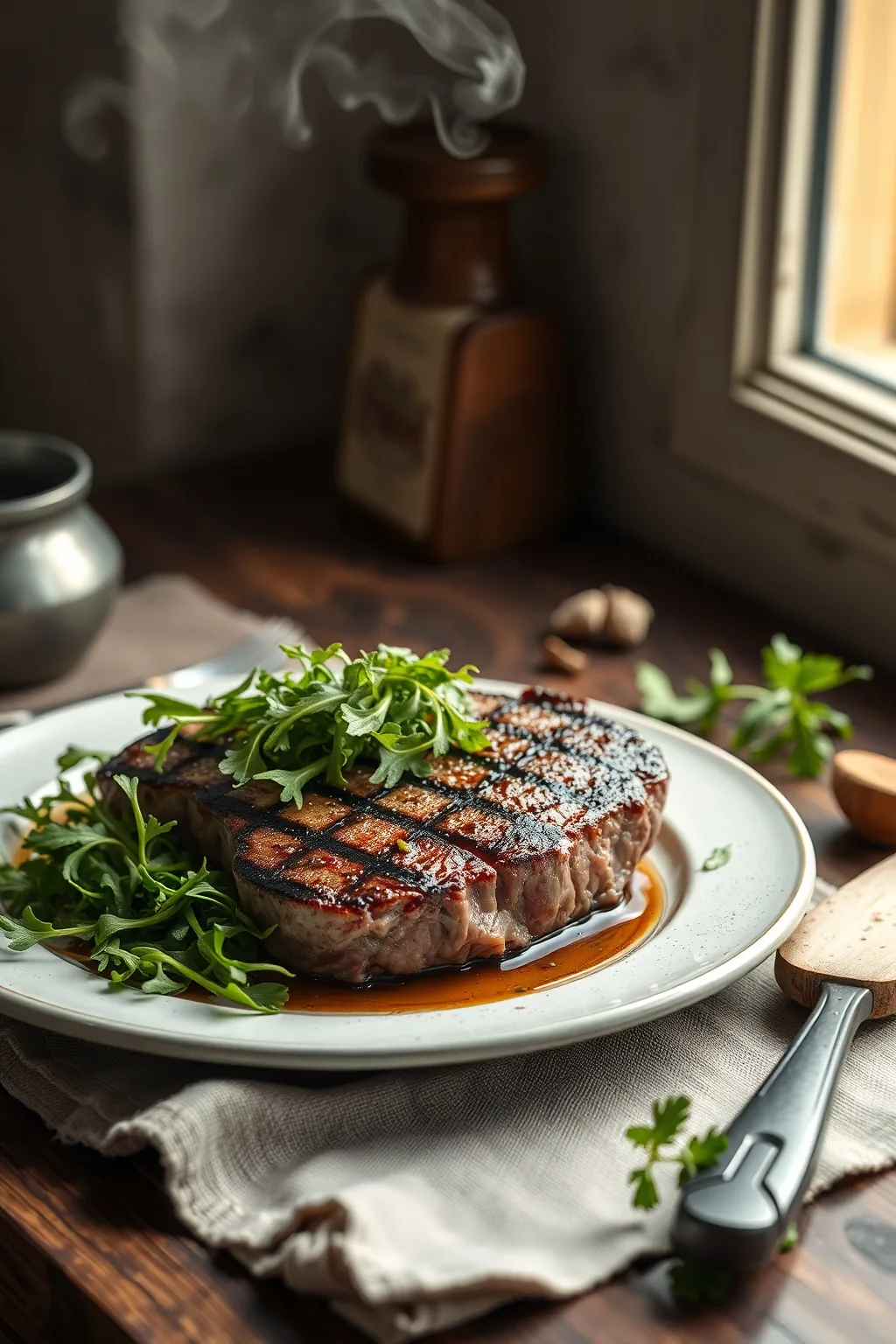 Grilled Steak with Arugula Recipe