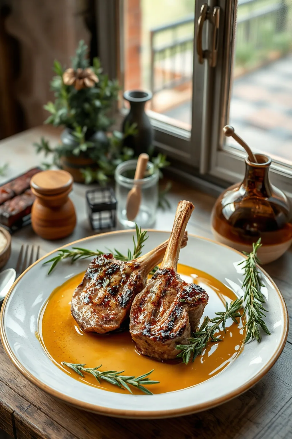 Grilled Veal Chops with Rosemary Recipe