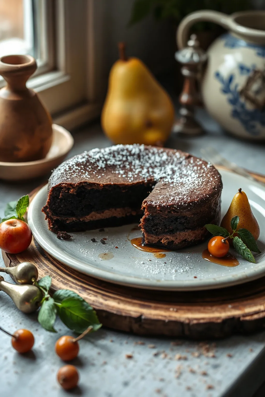 Italian Chocolate Pear Cake Recipe
