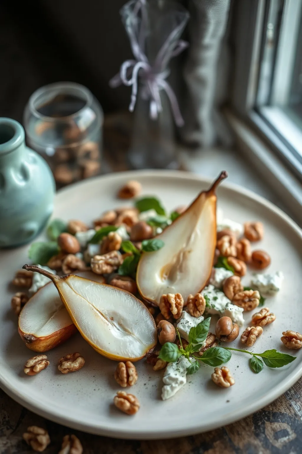 Italian Pear Gorgonzola Walnut Salad Recipe