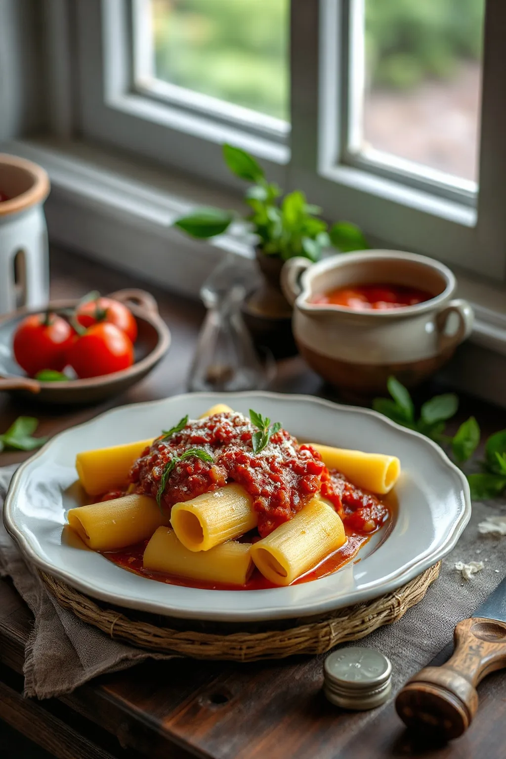 Paccheri with Tomato Sauce Recipe