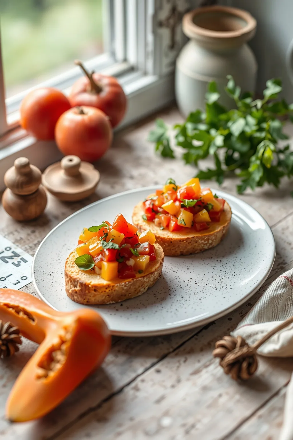 Papaya Bruschetta Recipe