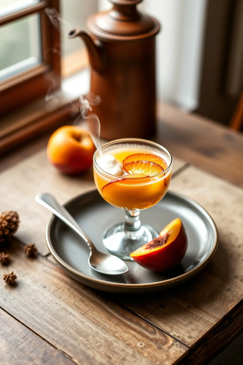 Peach Affogato Recipe